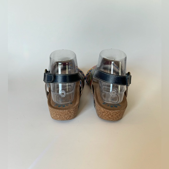 Elite Multi-Color Leather Sandals Size 8 - Picture 8 of 13